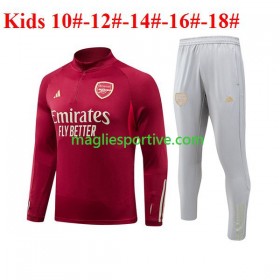 Arsenal Bambino Tute Felpe da Allenamento Rosso 2023-2024